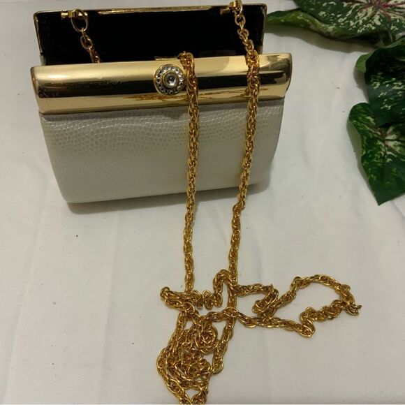H&M EVENING BAG Mini gold chain Excellent - Picture 10 of 13